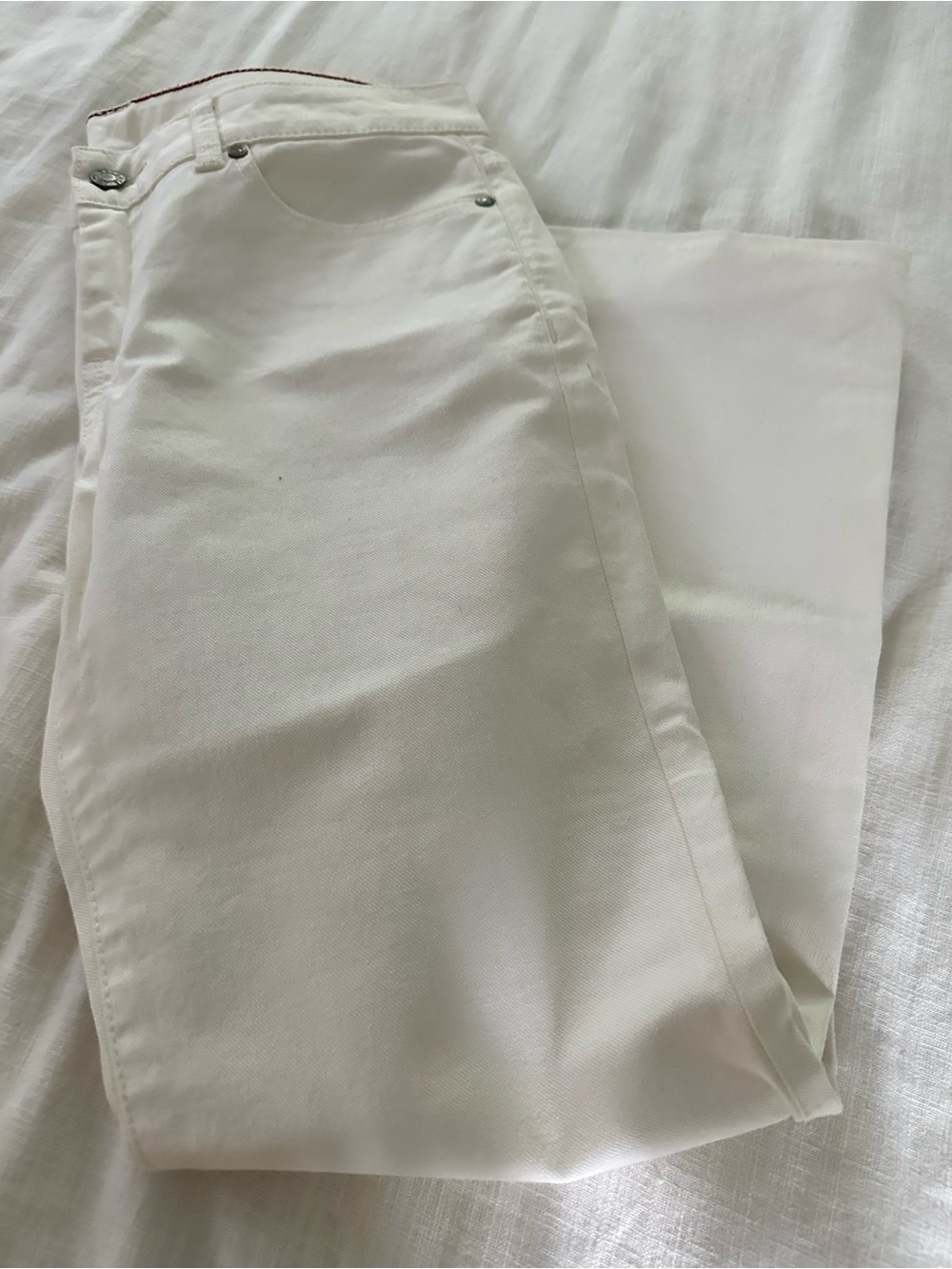 Talbots signature crop flare white jeans | size 27 - Picture 3 of 10